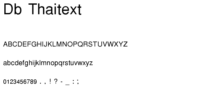 DB ThaiText font
